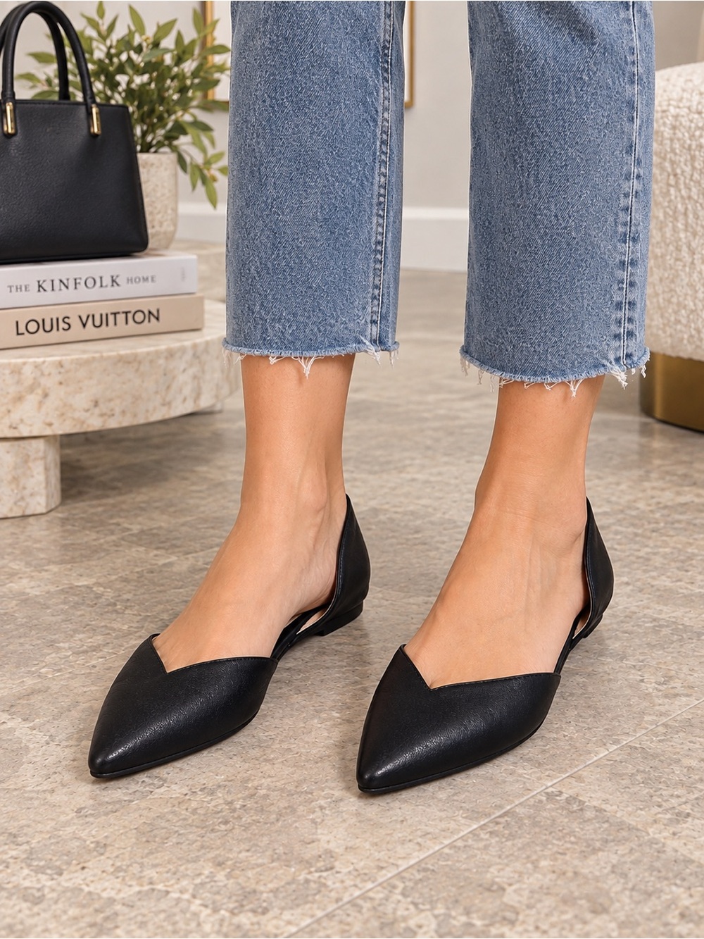J. Jill Black Pointed D'Orsay Flats